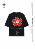 Cropped Black Tee – Flore x Tanit 🌺
