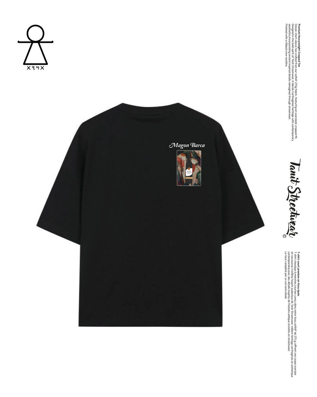 MAGON – Black Cropped Oversized Tee