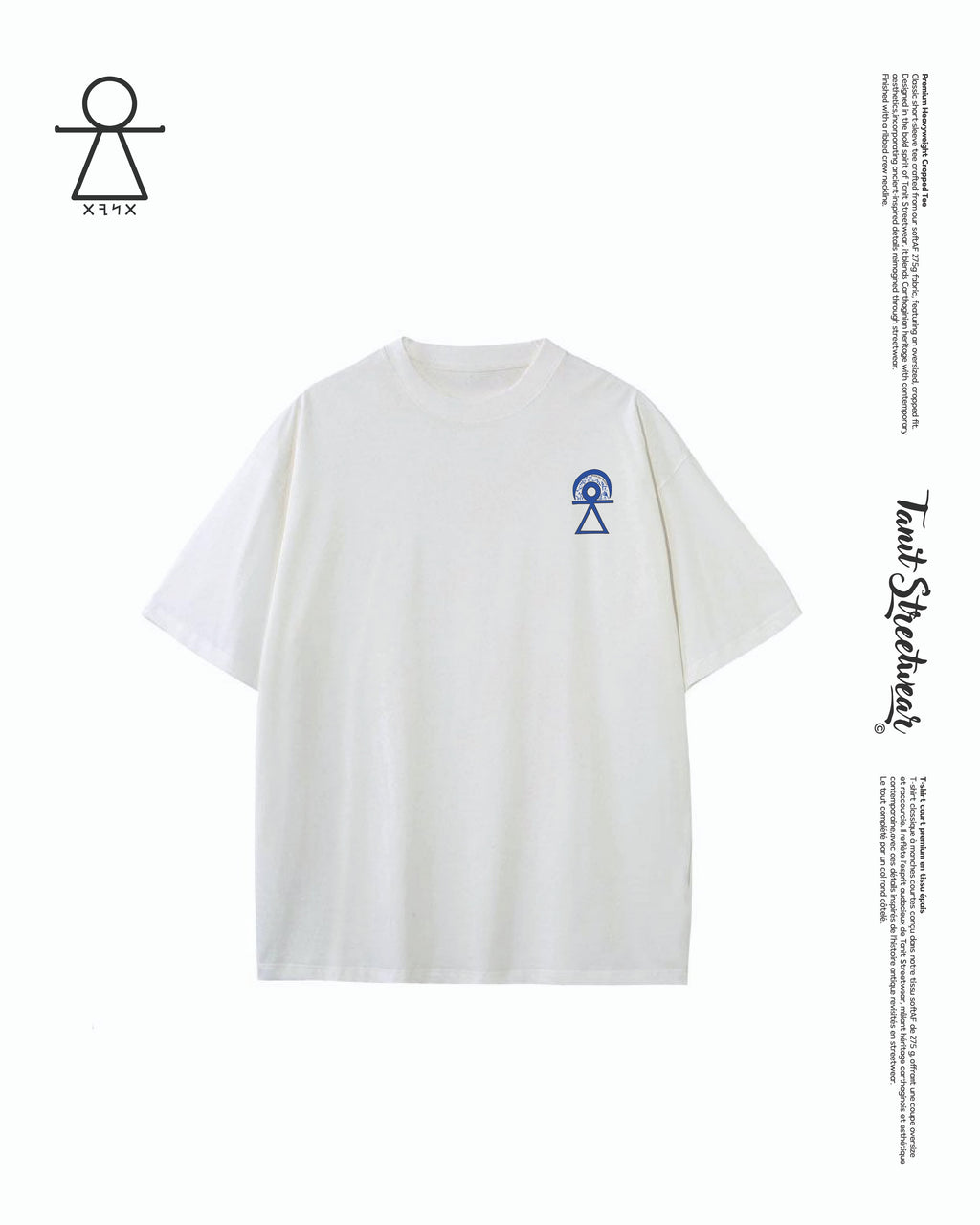 Premium Heavyweight Cropped Tee Blue