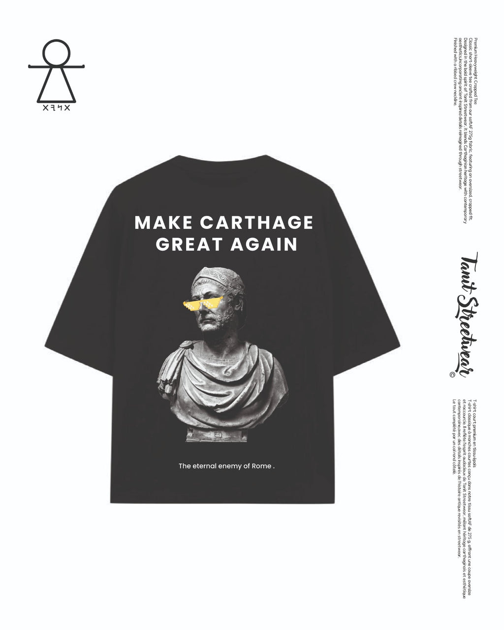 Heavyweight Cropped Black Tee Hannibal
